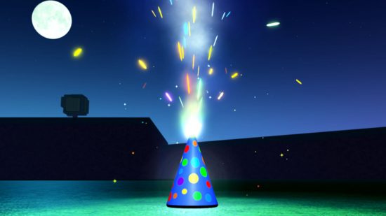 Fireworks Playground codes - a firework sparkling in the night