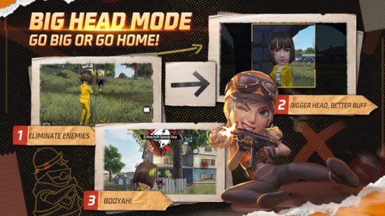 Screenshot for Free Fire OB38 update with the new big head mode