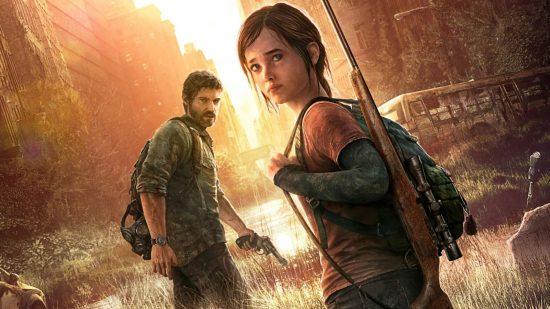 The best games like the Last of Us - Joel and Ellie from The Last of Us walking in a dystopic cityscape
