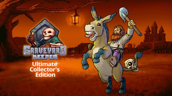 Games like The Sims: Key art of Graveyard Keeper's Ultimate Collector's Edition.