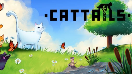 Games like The Sims: Key art from the game Cattails.