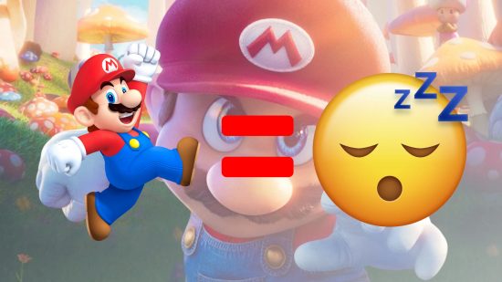 Mario is boring - an overly cheerful Mario putting people to sleep
