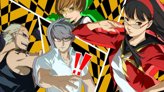 Persona 4 Switch review - four characters posing together