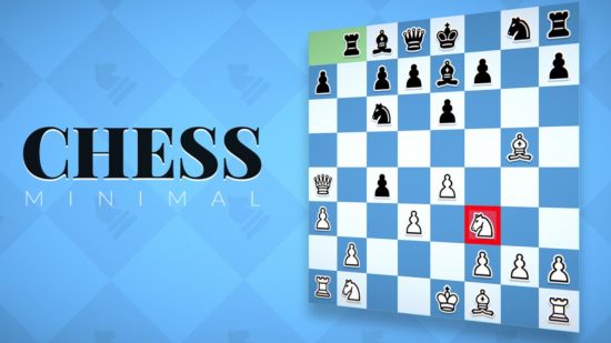 Key art for Chess Minimal with a blue and white chess board