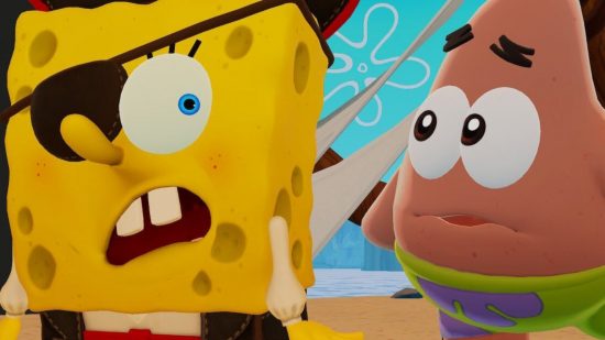 SpongeBob SquarePants: The Cosmic Shake - SpongeBob and Patrick looking shocked
