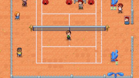 Screenshot from a tennis court in Sports Story for Sports Story patch news