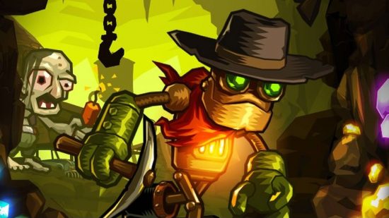 Steamworld special broadcast: key art shows off Rusty, the robotic prospector from Steamworld Dig