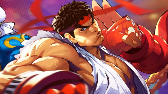 Key art of Ryu launching into an attack for Street Fighter Duel release date news