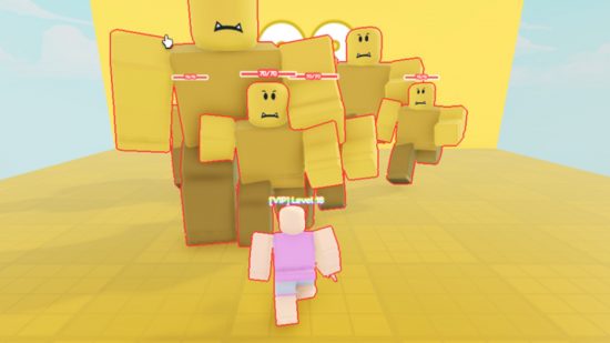 Sword Slasher codes - a Roblox character slashing a sword against a yellow background