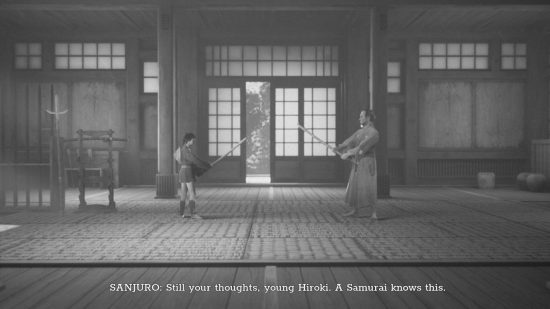 Trek to Yomi review - Hikori training with his master, Sanjuro