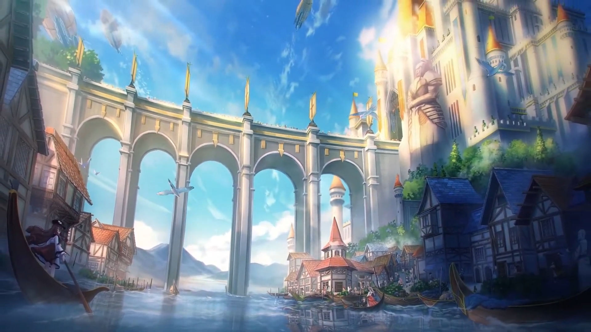 Under Oath screenshot showing a beautiful bridge and buildings on the edge of the water