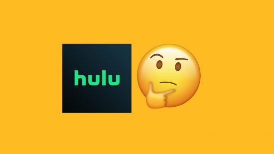 What is Hulu? - the Hulu logo and a thinking face in front of a yellow background