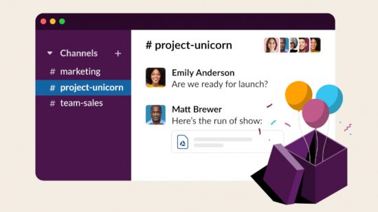 Screenshot example of a Slack conversation for what is Slack guide