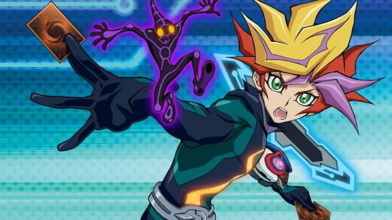 Yu-Gi-Oh! Vrains protagonist Yusaku in costume for Yu-Gi-Oh! Duel Links sixth anniversary interview