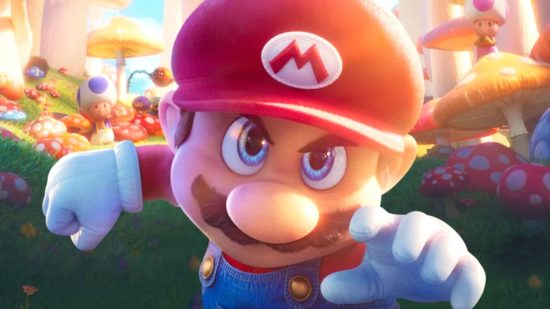 Mario Nintendo Switch bundle: Mario running toward the camera