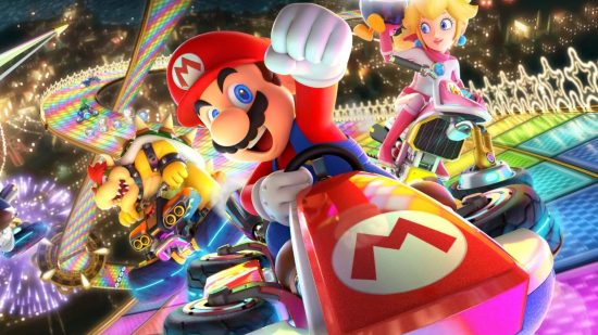 Juegos Switch para niños Mario Kart 8 deluxe: Mario celebrando