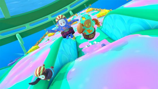 Switch games for kids fall Guys: bean shaped characters racing