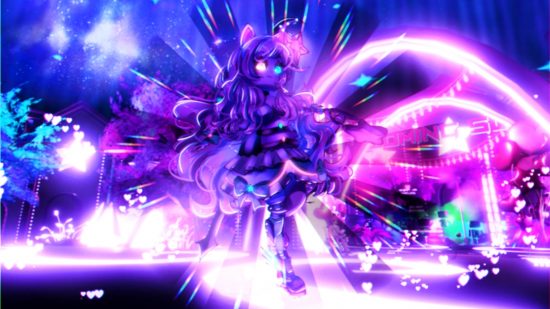 Astro Renaissance codes - a purple girl surrounded by bright lights