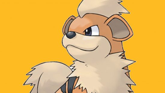 custom header for best dog Pokemon guide with Growlithe in the middle of the screen