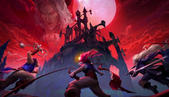 Dead Cells Castlevania: a screenshot shows the action roguelike Dead Cells, but also includes iconography from the Castlevania series