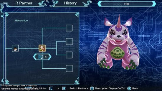 Digimon World: Next Order Switch review - the statistics screen for a Psychemon