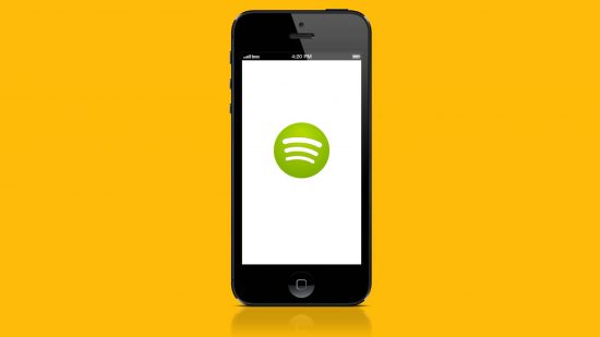 How to cancel Spotify: a stock image shows the Spotify logo on an iPhone
