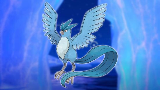 Ice Pokemon: Articuno is shown against an icy background