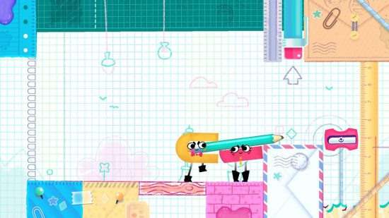 Nintendo Switch 2-23 indie releases: a screenshot shows Snipperclips, a Switch puzzle game