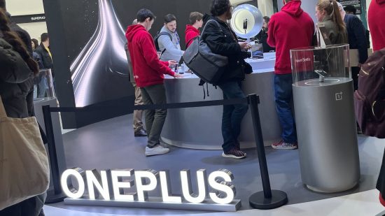 Picture from the OnePlus booth at MWC 2023 for OnePlus foldable smartphone news