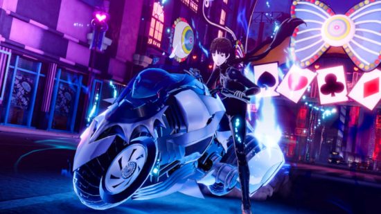 Persona 5 Makoto: Makoto as Queen on a motorbike in Persona 5 Strikers.