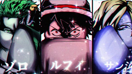 Piece Adventures Simulator key art depicting green, red, and blue faces