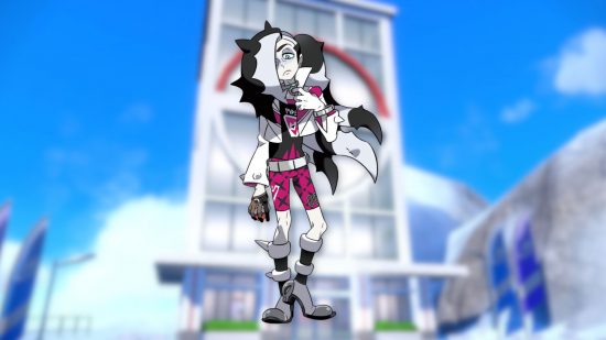 Custom image of Piers with his black and white hair for our favourite Pokemon gym leaders guide