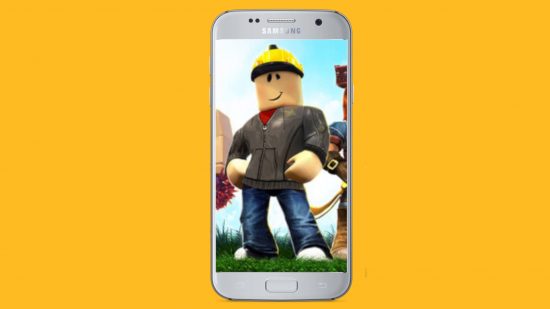 Screenshot of the Roblox guy on a Samsung phone for news on the Samsung Vice President's favourite game