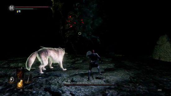 Sif joins in the fight against Dark Souls' Manus