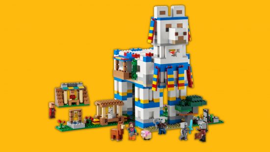 The giant Minecraft Lego llama village set