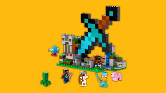 The Minecraft Lego sword outpost set