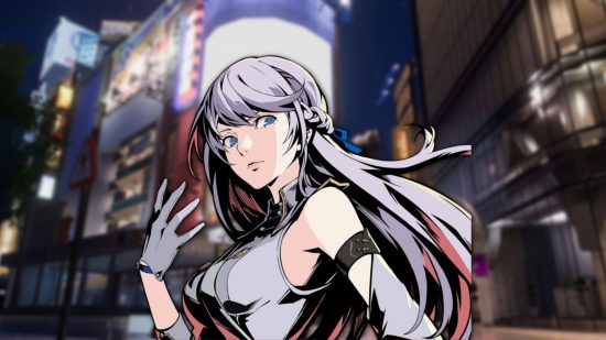 Persona 5 X characters Mont: a woman wearing white