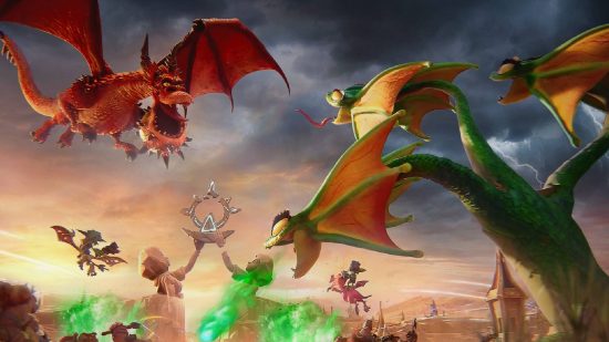 Call of Dragons codes: key art shows two dragons battling in the sky