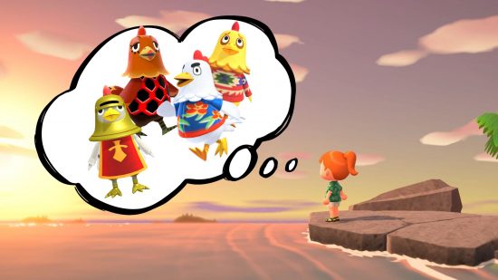 chicken games Animal crossing new horizons: a villager dreaming of chickens