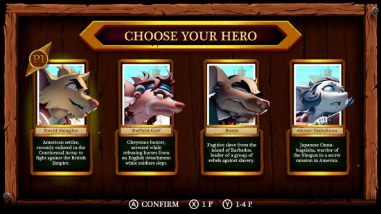Curse of the Sea Rats review - character select screen