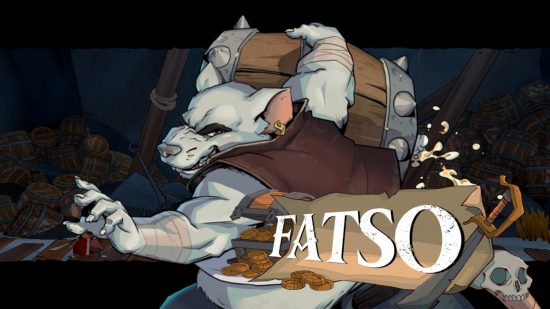 Curse of the Sea Rats review - splash art of the boss rat Fatso