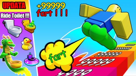 Fart Race codes key art depicting someone farting