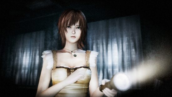 Fatal Frame: Mask of the Lunar Eclipse review - a girl holding a torch