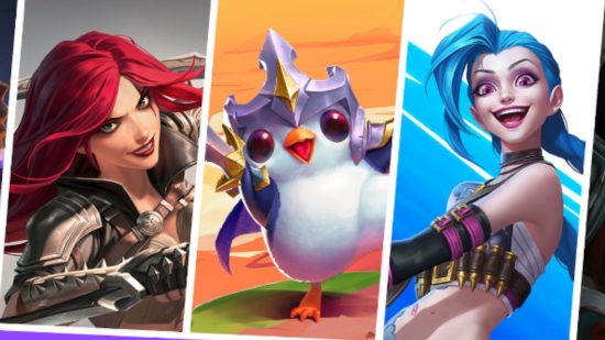 Screenshot of Riot Prime Gaming key art with TFT Wild Rift and LoL characters
