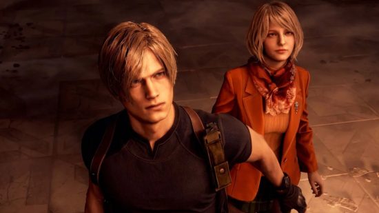 Resident Evil in order: Leon and his companion in the Resident Evil 4 Remake.
