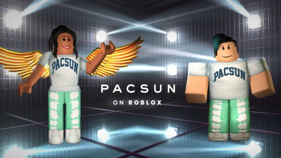 Screenshot of promo art from the Roblox Pacsun game for Roblox games and brands news article