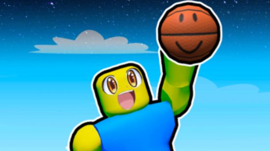 Super Dunk codes - a smiling yellow guy and a smiling basketball