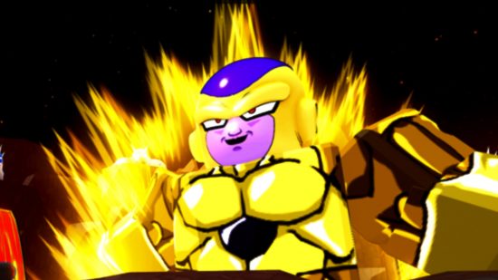 Anime Universe Simulator codes - Golden Frieza getting ready to fight