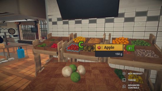 najlepszy symulator gotowania w grach restauracyjnych: tablica z warzywami w kuchni
