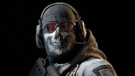 Call of Duty Mobile download: Ghost from CoD on a black background
